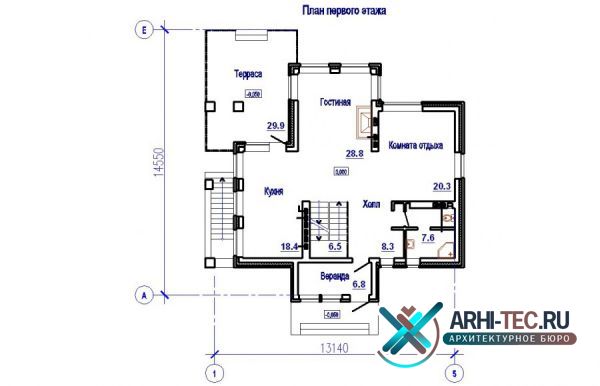 Проект кирпичного дома 10245